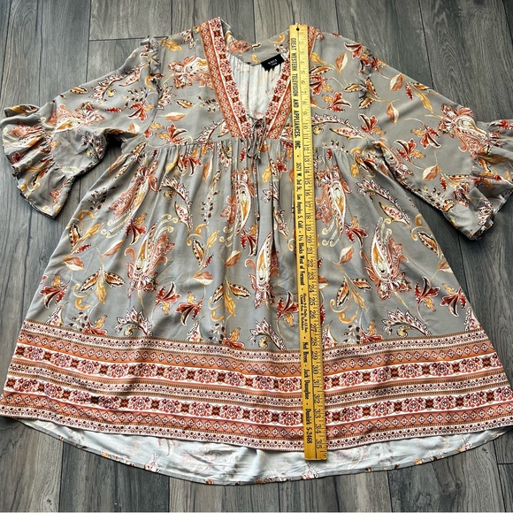 Vici Paisley Sage Mini Dress Large - Picture 7 of 12